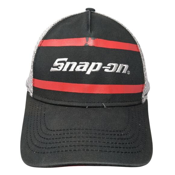 Snap-on Snapback Mesh Back Trucker Hat Black One Size Colorblock - Picture 1 of 10